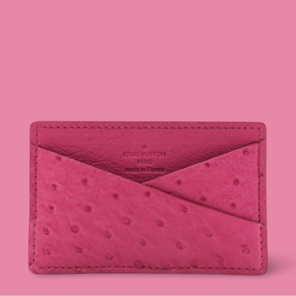 Ostrich Card Holder Berry